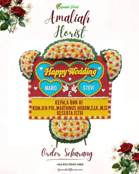 Papan Bunga Pernikahan Tendas